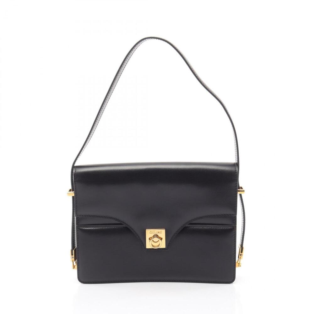 Celine CELINE Shoulder Bag Handbag Leather Women's Black